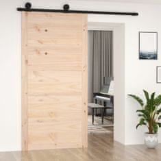 shumee tömör fenyőfa istálló stílusú ajtó 100x1,8x204,5 cm