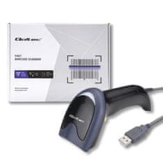 Qoltec Lézeres vonalkódolvasó 1D | 2D | USB