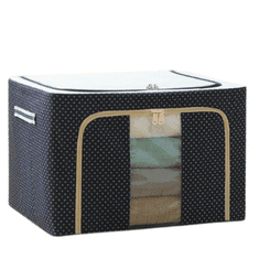 HOME & MARKER® Összecsukható tároló doboz, rendszerező, ruhatároló, ágyneműtároló egyben, minőségi textil tároló doboz (66 literes) | S6TACKBOX