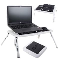 Verkgroup Összecsukható univerzális hűtőasztal és laptop pad 2x ventilátor 1x USB