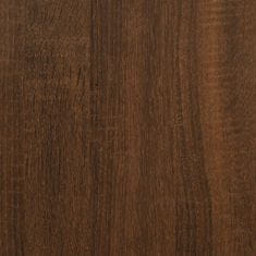 Vidaxl barna tölgy színű 4 szintes szerelt fa pékállvány akasztókkal 838962