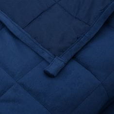 Vidaxl kék szövet súlyozott takaró 120 x 180 cm 9 kg 350789