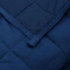 Vidaxl kék szövet súlyozott takaró 200 x 225 cm 13 kg 350799