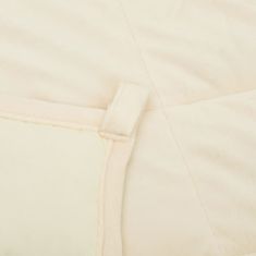 shumee világos krémszínű szövet súlyozott takaró 220 x 240 cm 11 kg