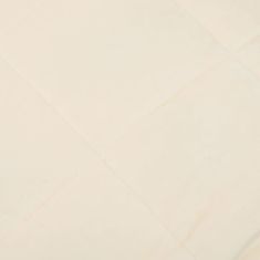 shumee világos krémszínű szövet súlyozott takaró 135 x 200 cm 10 kg