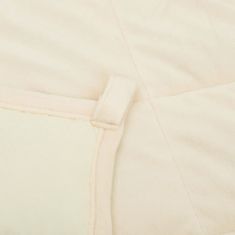 shumee világos krémszínű szövet súlyozott takaró 220 x 240 cm 15 kg