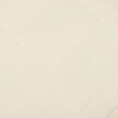 shumee világos krémszínű szövet súlyozott takaró 140 x 200 cm 6 kg