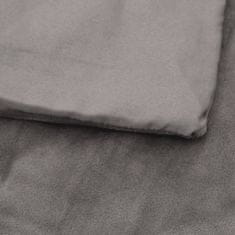 shumee szürke szövet súlyozott takaró huzattal 135 x 200 cm 10 kg