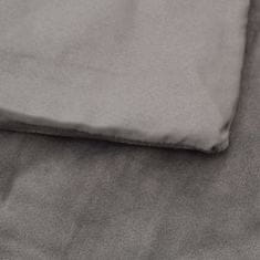 shumee szürke szövet súlyozott takaró huzattal 137 x 200 cm 6 kg