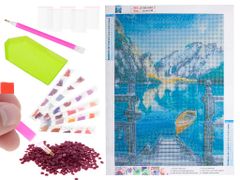 WOWO 5D gyémánt hímző festmény - Lake Diamond Mosaic Kit
