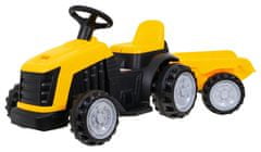 RAMIZ OEM Elektromos traktor pótkocsival gyerekeknek TR1908T, sárga