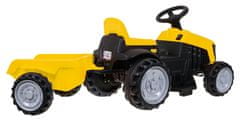 RAMIZ OEM Elektromos traktor pótkocsival gyerekeknek TR1908T, sárga