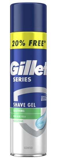 Gillette Series Charcoal tisztító borotvagél Aloe Vera géllel, 240ml 