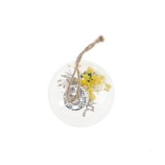 Homla NEVES Medál Szárított virágok üveg tojásban 6x9 cm