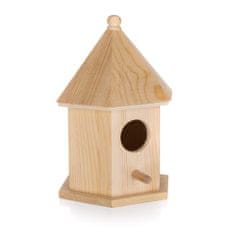 Čisté dřevo Birdhouse - 12,5 x 10,5 x 17,7 cm