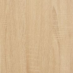 Vidaxl sonoma tölgy színű 4 szintes szerelt fa pékállvány akasztókkal 838959