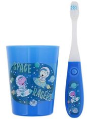 GADGET Gyermek fogkefe időzítővel kék - Space Race 