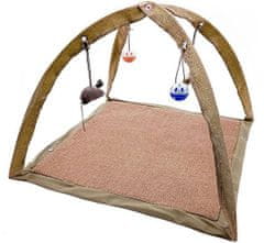 GADGET Játék és csilingelő szőnyeg macskáknak - Bézs színű