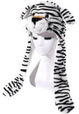 GADGET Plüss sapka mozgatható fülekkel - Fehér tigris 