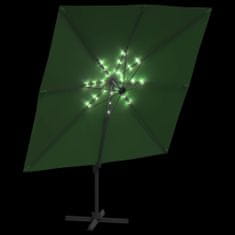 shumee zöld konzolos napernyő LED-del 400x300 cm