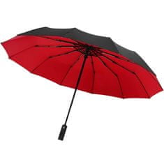 Northix Esernyő, Kompakt - 105 cm - Fekete / Piros 