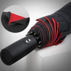 Northix Esernyő, Kompakt - 105 cm - Fekete / Piros 