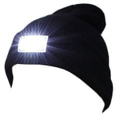 Northix Beanie LED lámpával - fekete 