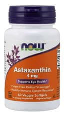 NOW Foods Astaxanthin, természetes asztaxantin, 4 mg, 60 vegetáriánus kapszula
