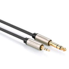 Ugreen audio kábel TRS 3.5mm jack / 6.35mm jack 1m, szürke