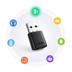 Ugreen CM390 USB bluetooth adapter, fekete