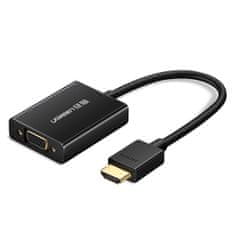 Ugreen MM102 adapter HDMI / VGA, fekete