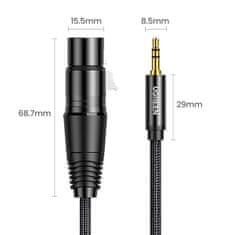 Ugreen AV182 audio kábel 3.5mm mini jack / XLR 1m, fekete