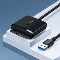 Ugreen CM352 adapter USB 3.0 - 2.5'' / 3.5'' SATA disk, fekete