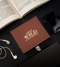 Always Wild Bőr, négyzet alakú férfi pénztárca retro stílusú cipzárral, RFID