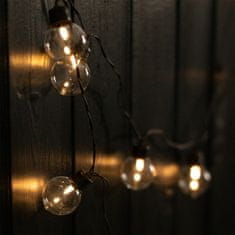 LUMILED Napelemes kerti lámpa LED fénylánc 7,5m GIRLANDA GLADI 2 s 20x LED dekoratív GOLYÓKAT