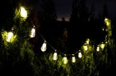 LUMILED Napelemes kerti lámpa LED dekoratív GIRLANDA HELIC 5,69m LÁNCFÉNY 20x LED dekorációs izzók A60