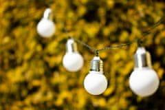 Volteno Napelemes kerti lámpa LED dekoratív GIRLANDA 1,75m LÁNCFÉNY 10x LED TEJGOLYÓ 
