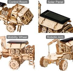 Robotime Rokr 3D fa puzzle Planetary Rover Navitas Rover napenergiával működtetett 252 darab