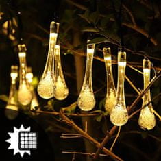 INNA Napelemes kerti lámpa LED dekoratív GIRLANDA 5,8m LÁNCFÉNY 20x jégcsapok LED dióda