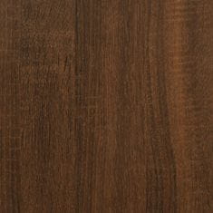 Greatstore 3 db barna tölgyszínű szerelt fa tálalószekrény