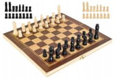 hurtnet 3 az 1-ben fa sakk és dáma 34×34cm XL