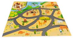 EcoToys EVA puzzle kockák habszivacs játszószőnyeg gyerek szafarihoz 93x93cm