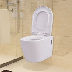 Vidaxl Falra szerelhető fehér kerámia WC rejtett öblítőtartállyal 274669