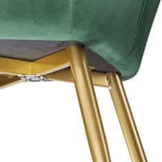 tectake 4 Marilyn bársony kinézetű szék, arany színű