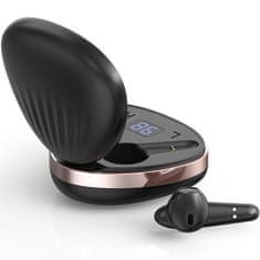 Dexxer Bluetooth 5.1 vezeték nélküli fejhallgató és power bank LCD fekete Deep Bass