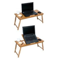 tectake Laptoptartó asztalka ágyba 72 x 35 x 26 cm, összecsukható, dönthető, magassága állítható