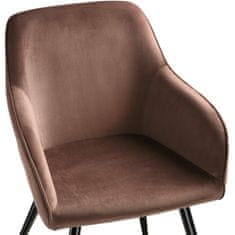 tectake 2 Marilyn bársony kinézetű szék, fekete színű