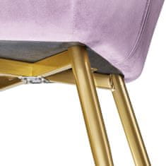 tectake Marilyn bársony kinézetű székek, arany színű