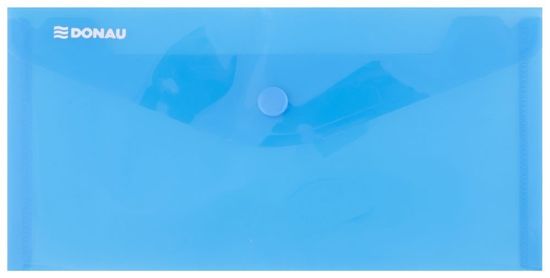 Donau Boríték nyomtatással, átlátszó DL PP, kék színben