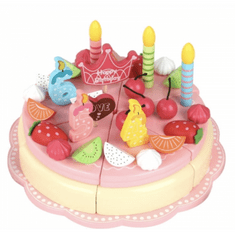 BB-Shop Dřevěný narozeninový dort růžový